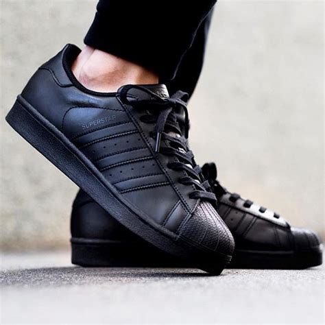 adidas superstar negras completas|adidas superstar black men's.